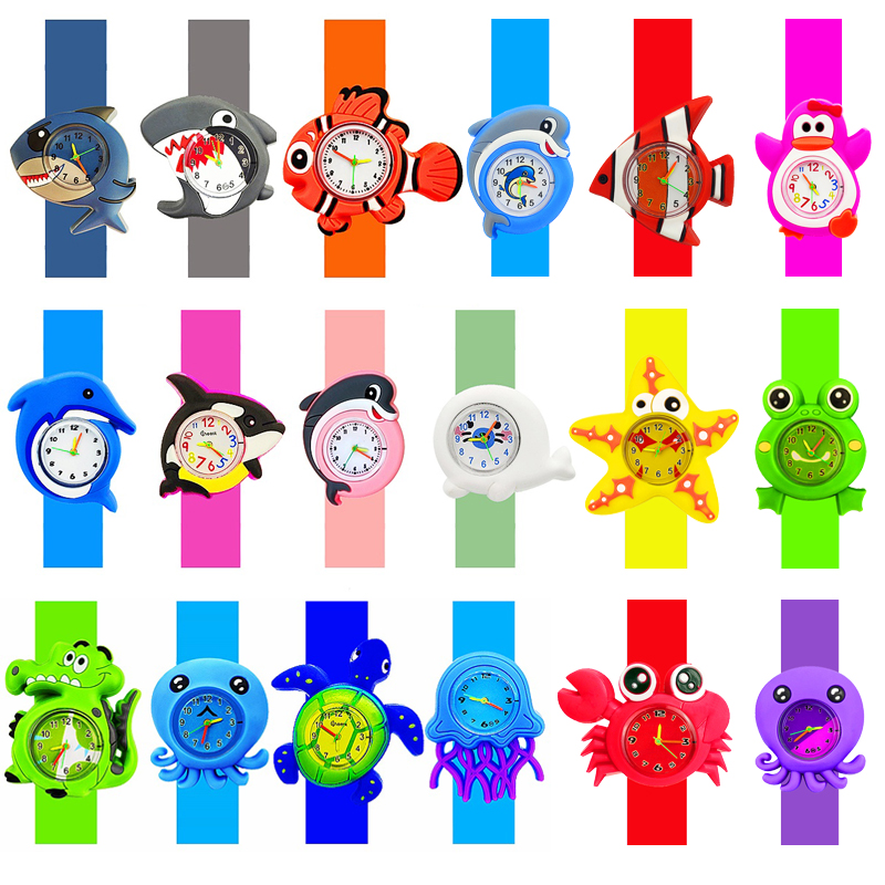 Kids Educational Watch - Jam tangan anak kartun lumba-lumba hiu