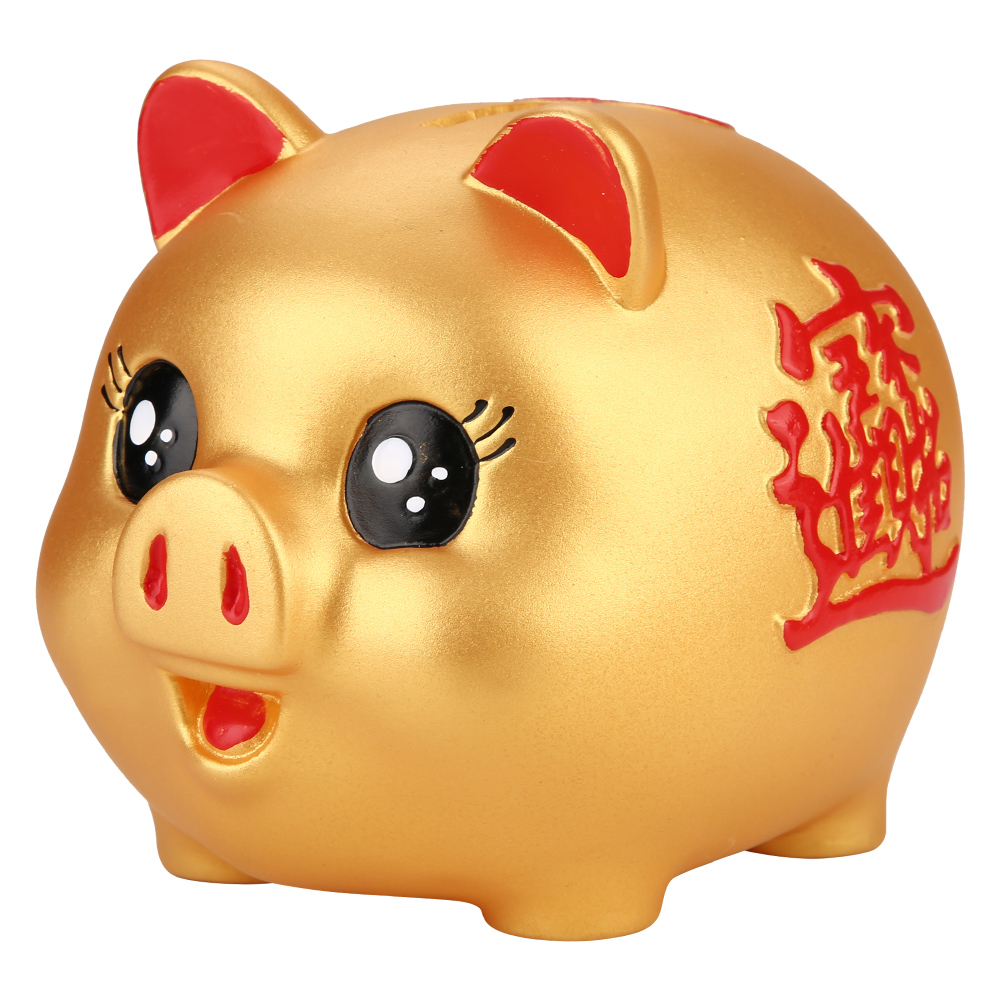 Kids Education Money - Bank babi plastik lucu emas Dekorasi