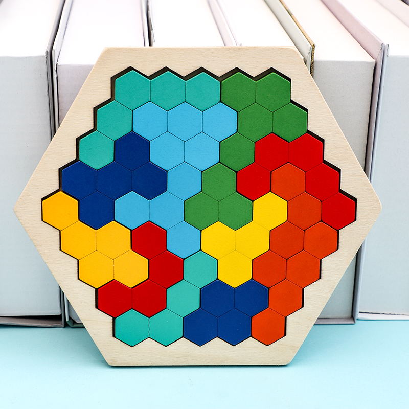 Kids Education Toy - Mainan Edukatif puzzle kayu segi enam