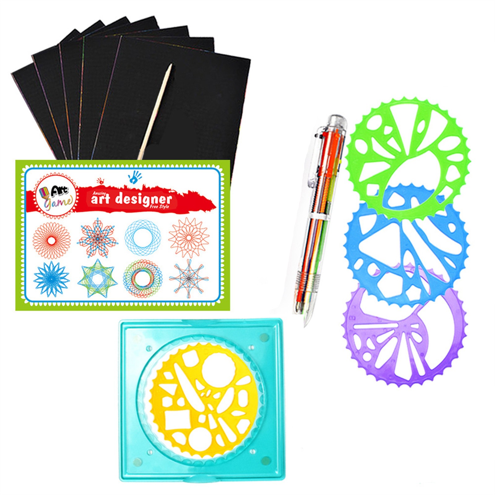 Set Spirograph Warna-warni Kit - Kids Education Drawing ulasan dan harga