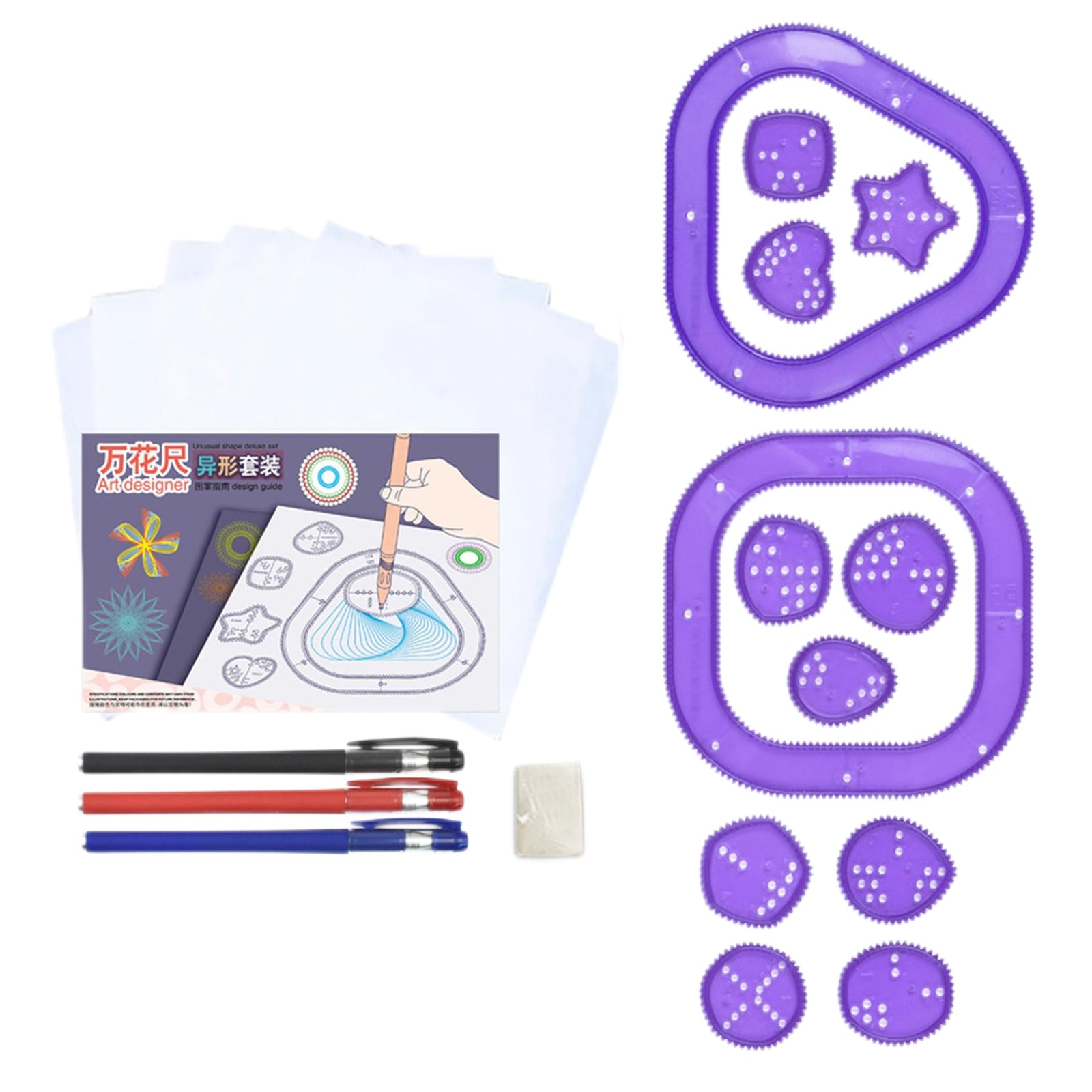 Set Spirograph Warna-warni Kit - Kids Education Drawing ulasan dan harga