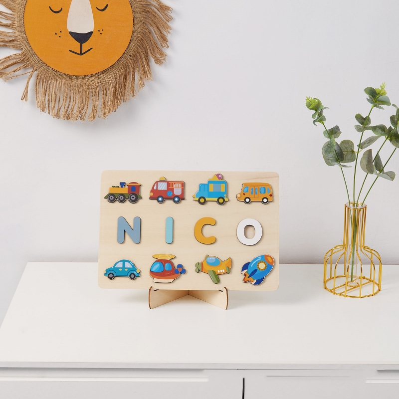 Puzzle Kayu Pribadi Montessori - Kids Education Name ulasan dan harga