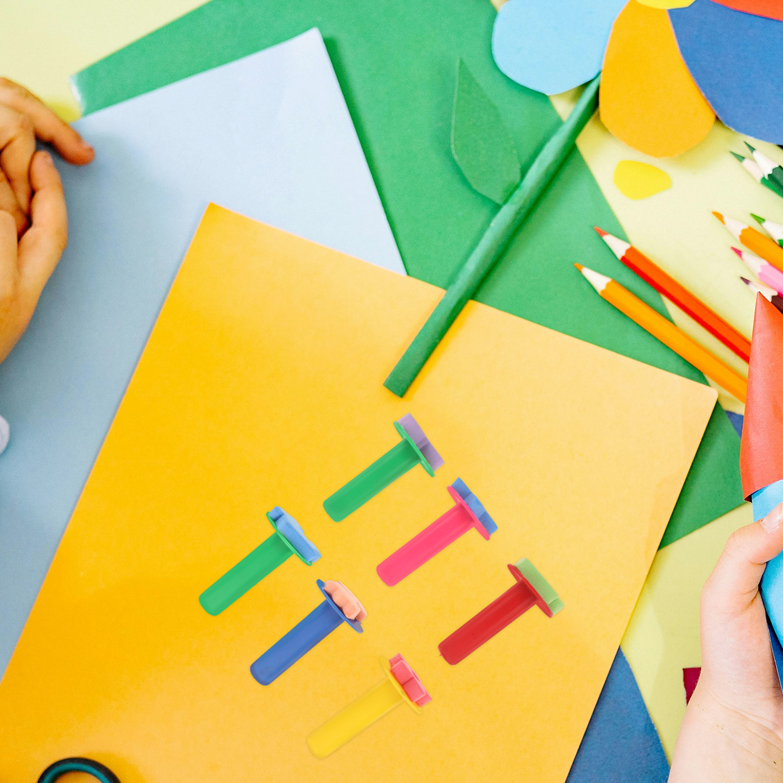 6 Buah Set Stempel Spons Anak- - Kids Education Drawing ulasan dan harga