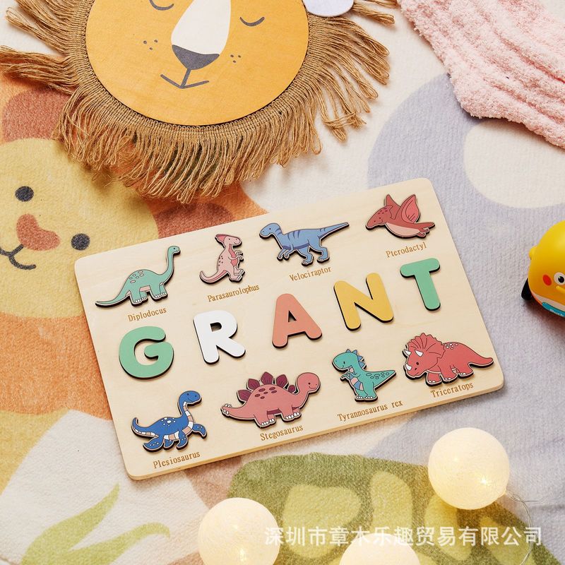 Papan Puzzle Nama Dinosaurus K - Kids Education Name ulasan dan harga