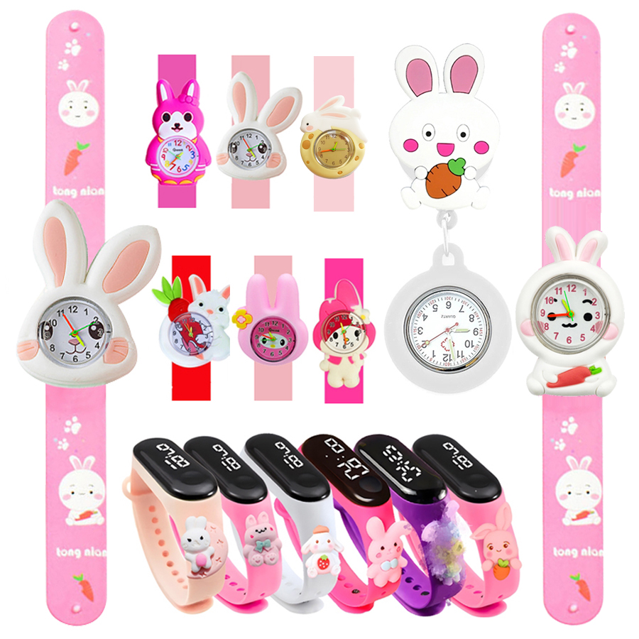 Jam Tangan Anak Motif Kelinci  - Kids Educational Watch ulasan dan harga