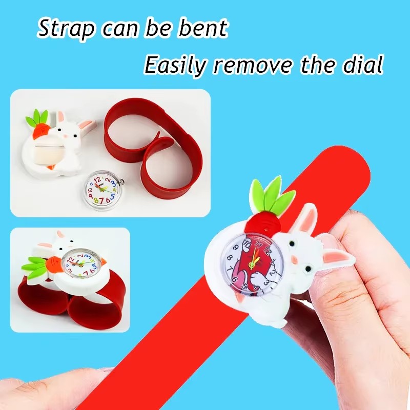 Jam Tangan Anak Motif Kelinci  - Kids Educational Watch ulasan dan harga