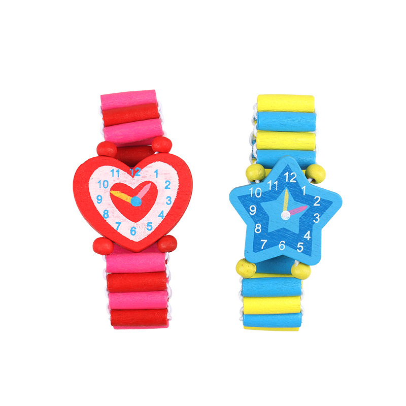 3 Buah/Lot Jam Tangan Kayu Jam - Kids Educational Watch ulasan dan harga
