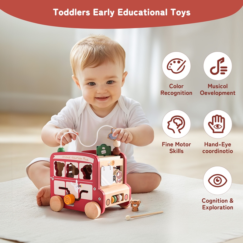 Mainan Bus Kayu Nama Kustom Gr - Kids Education Name ulasan dan harga