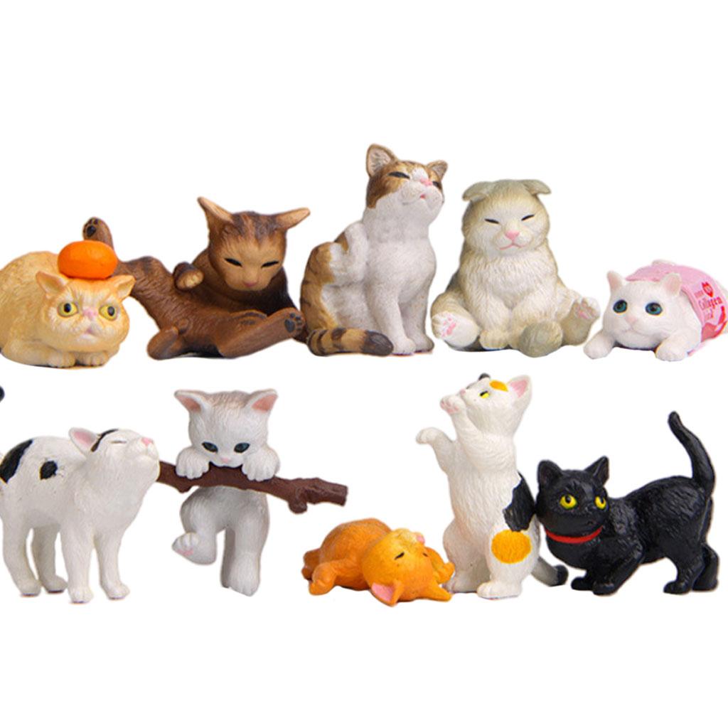 10 Buah Patung Figur Kucing PV - Kids Education Learn Tv ulasan dan harga