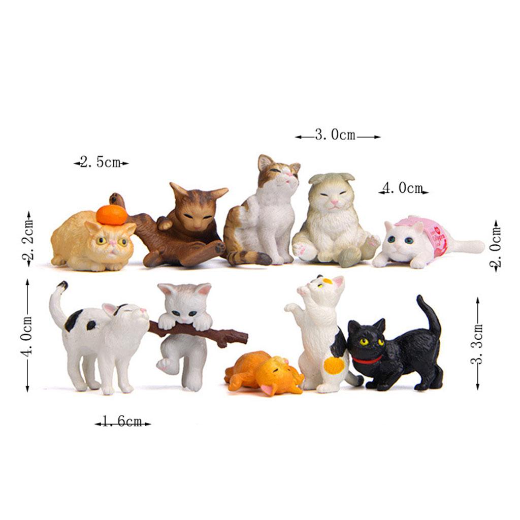 10 Buah Patung Figur Kucing PV - Kids Education Learn Tv ulasan dan harga