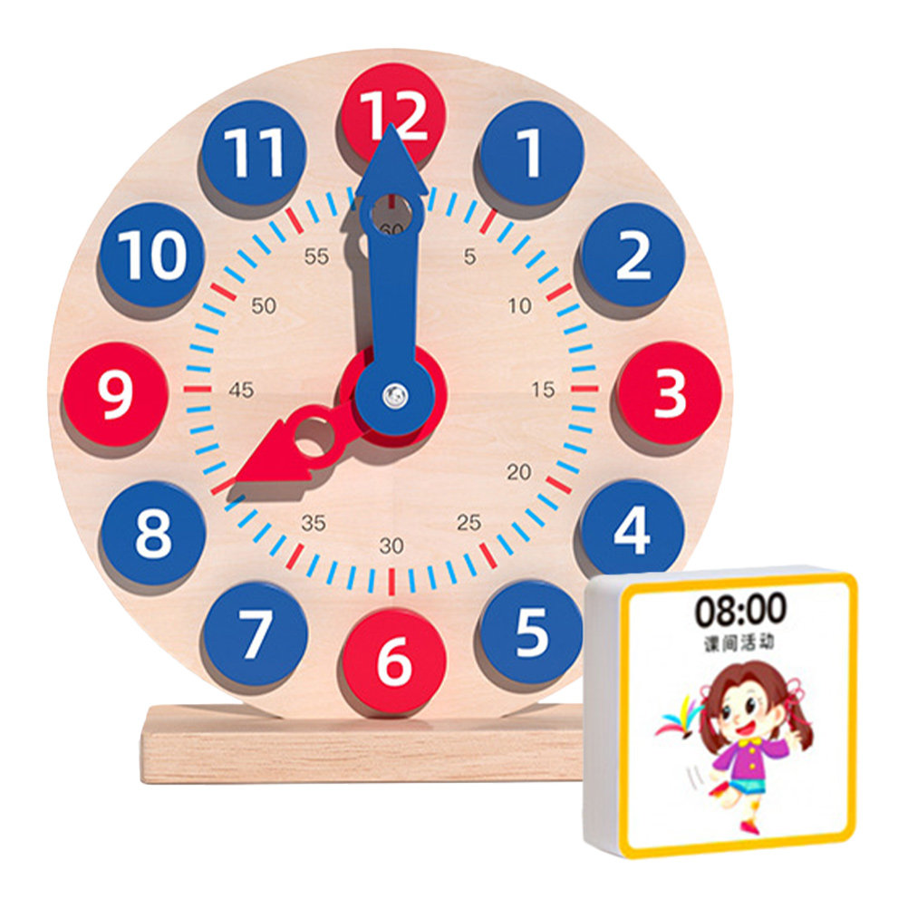 1Set Jam Kayu Anak-anak untuk  - Kids Education Number ulasan dan harga