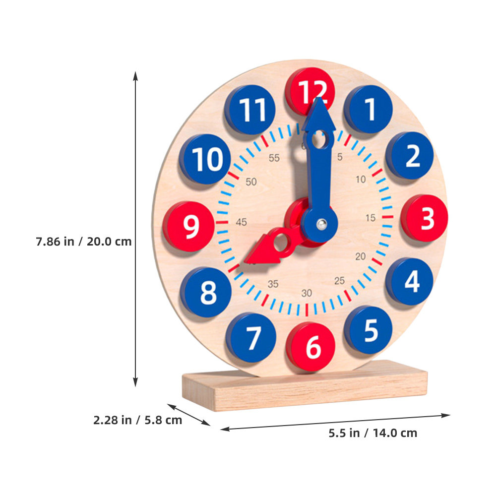 1Set Jam Kayu Anak-anak untuk  - Kids Education Number ulasan dan harga