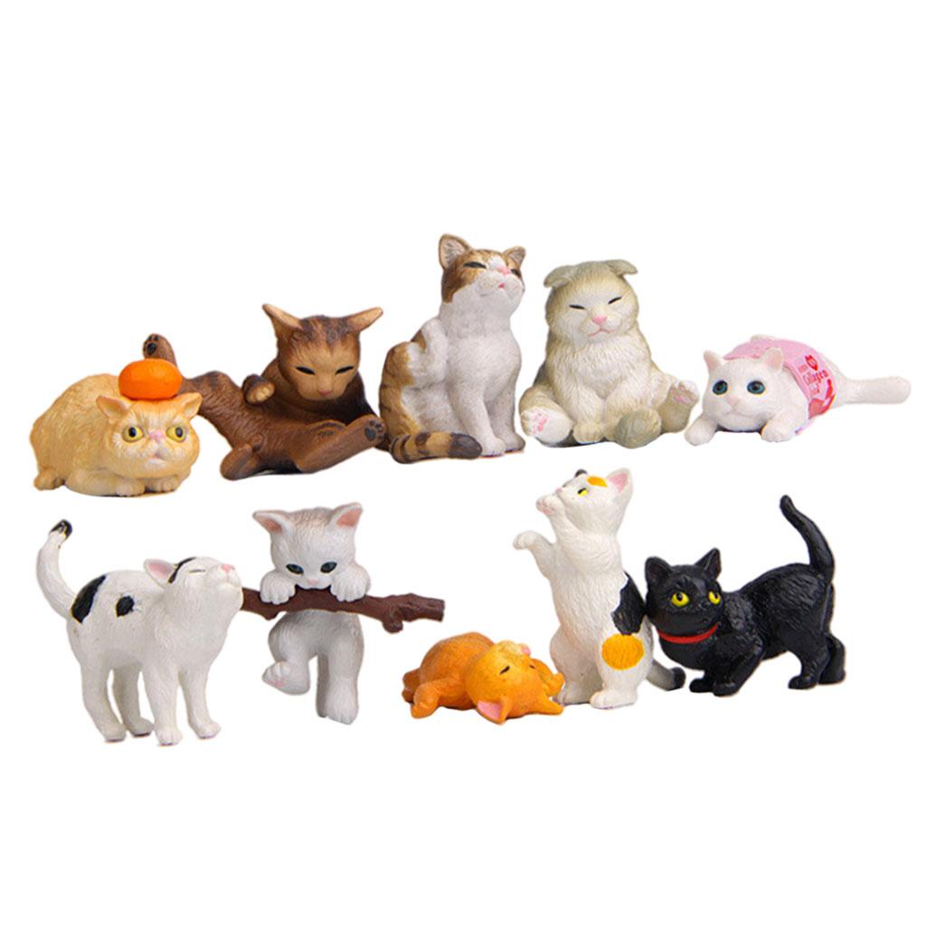 10/Set Patung Figur Kucing Men - Kids Education Learn Tv ulasan dan harga