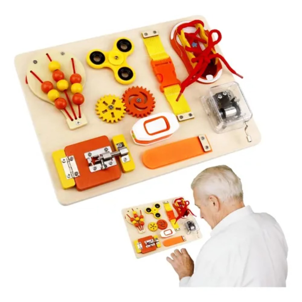 Mainan Papan Sibuk Kayu Montes - Kids Education Toy ulasan dan harga