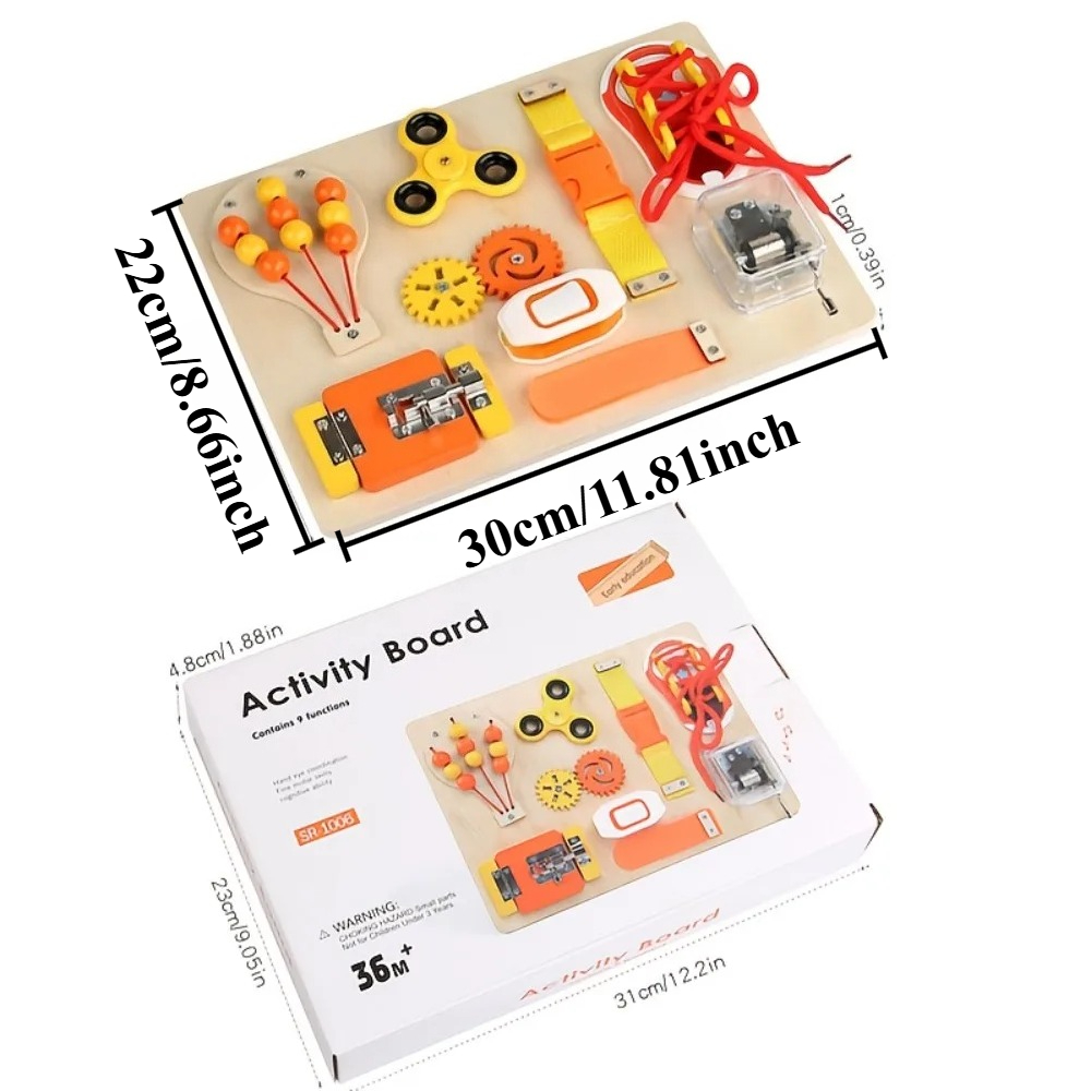 Mainan Papan Sibuk Kayu Montes - Kids Education Toy ulasan dan harga