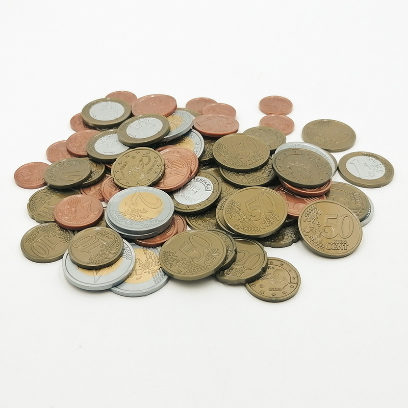 160 Buah Uang Mainan Koin Euro - Kids Education Money ulasan dan harga
