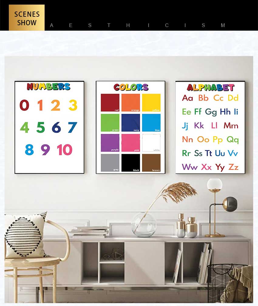 1 buah poster kelas pendidikan - Kids Education Name ulasan dan harga