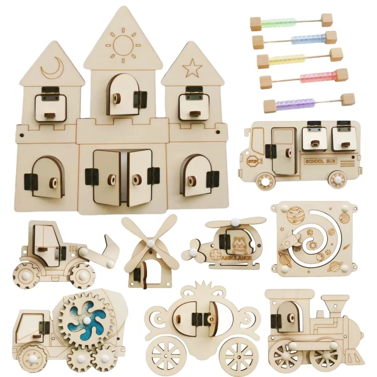 Montessori papan sibuk DIY Aks - Kids Education Usa ulasan dan harga